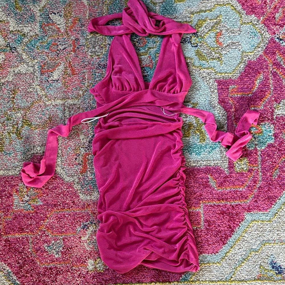 Elegant Pink Mini Dress